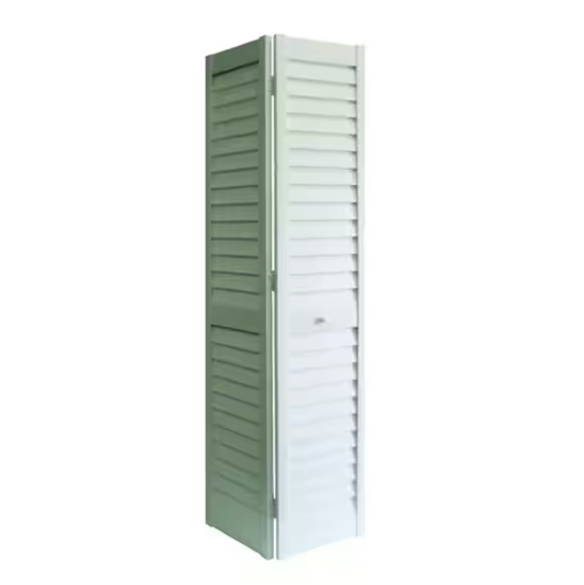 Home Fashion Technologies 30 in. x 80 in. 3 in. Louver/Louver White PVC Composite Interior Bi-Fold Door