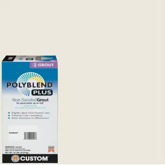 Custom Building Products Polyblend Plus #381 Bright White 10 lb. Unsanded Grout