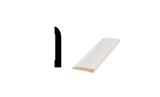 Woodgrain Millwork 713 9/16 in. x 3−1/4 in. Primed Finger Jointed Wood Baseboard Moulding (Sold by Linear Foot)