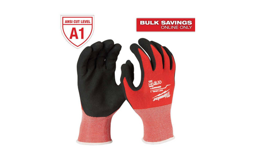 Milwaukee Medium Red Nitrile Level 1 Cut Resistant Dipped Work Gloves