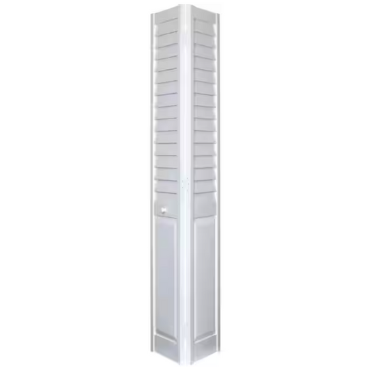 Home Fashion Technologies 36 in. x 80 in. 3 in. Louver/Panel White PVC Composite Interior Bi-fold Door
