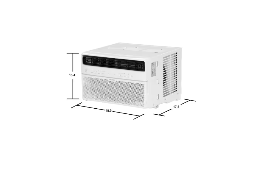 Toshiba 8,000 BTU 115-Volt Smart Wi-Fi Touch Control Window Air Conditioner with Remote for up to 350 sq. ft. in White