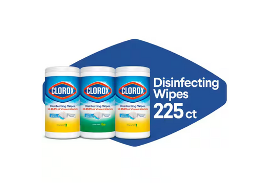 Clorox 75-Count Crisp Lemon and Fresh Scent Bleach Free Disinfecting Cleaning Wipes (3-Pack)