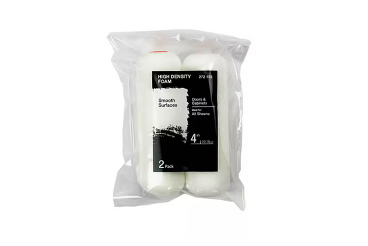 4 in. x 3/8 in. High-Density Foam Mini Paint Roller (2-Pack)