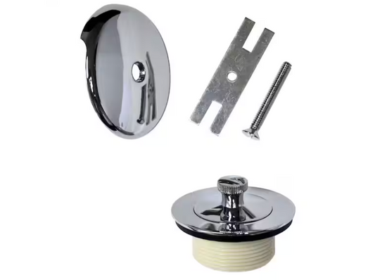 DANCO 2.75 in. Lift and Turn Bath Tub Drain Trim Kit with Overflow in Chrome
