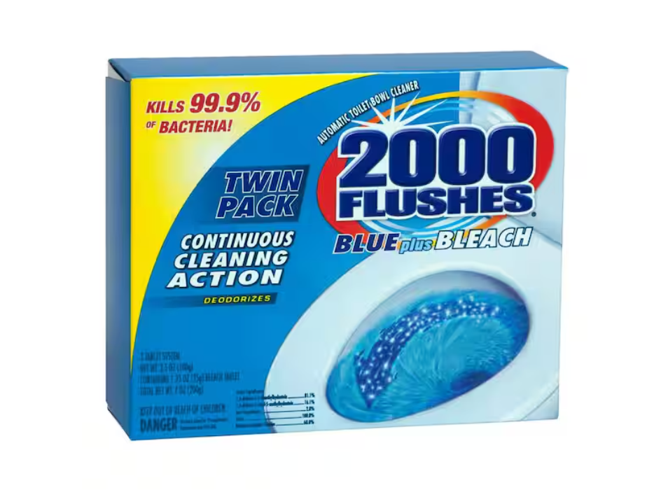 2000 Flushes 2.50 oz. Blue Plus Bleach Toilet Bowl Cleaner (2-Pack)