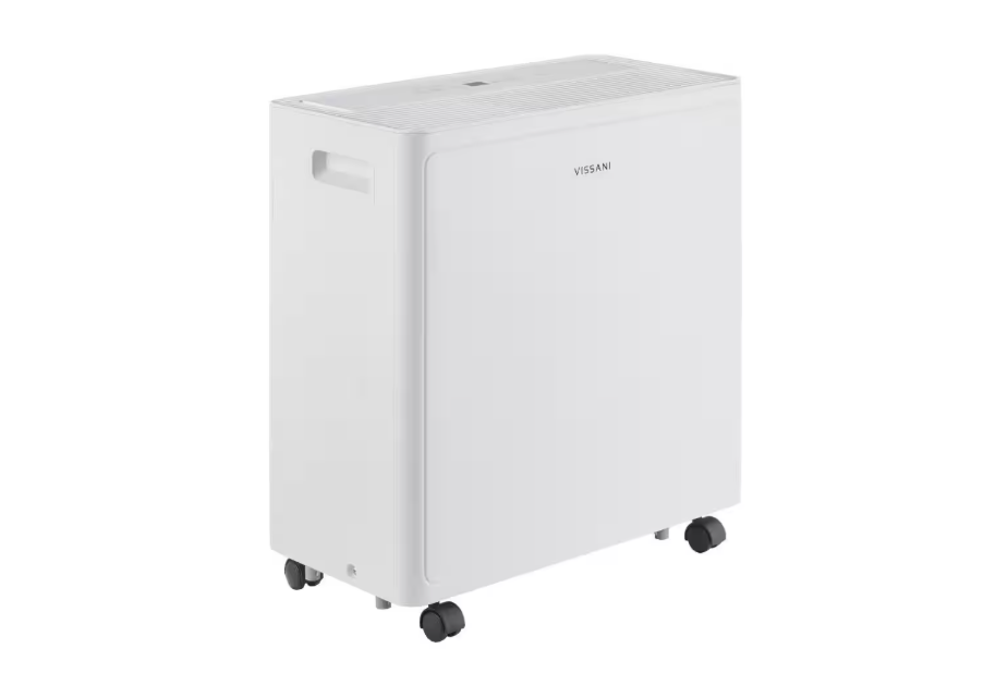Vissani 50 pt. Dehumidifier up to 4,500 sq. ft. ENERGY STAR for Basement, Garage, or Wet Rooms in White