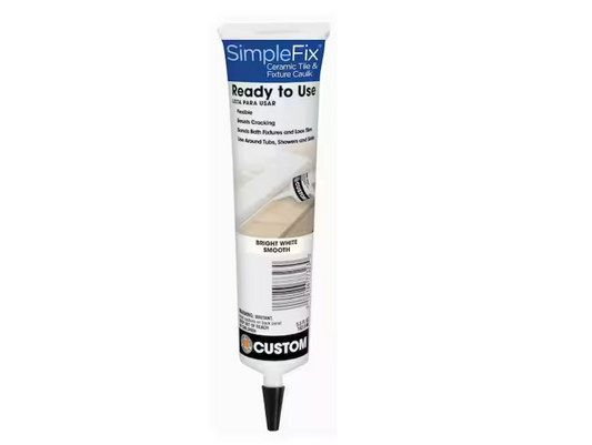 Custom Building Products Bright White 5.5 oz. Simple Fix Ceramic Tile and Fixture Caulk