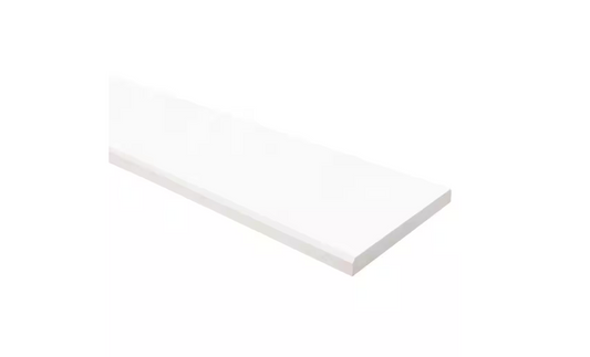MSi Bright White 6 in. x 36 in. Polished Engineered Marble Double Beveled Threshold Tile Trim(3 lin. ft. /Each)