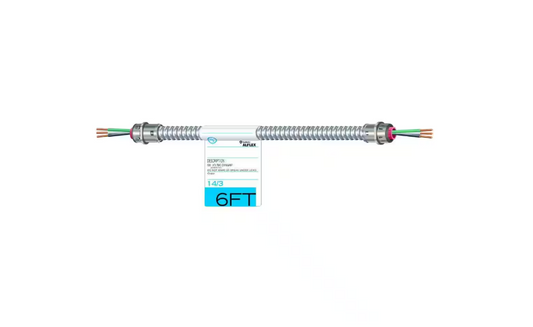 Southwire 3/8 in. x 6 ft. 14/3 Solid CU Lighting Flexible Whip