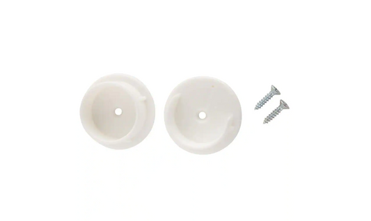 Everbilt 1-3/8 in. White Plastic Pole Sockets (2-Pack)
