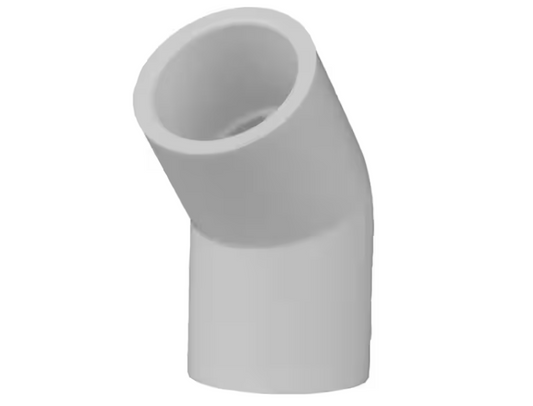 Charlotte Pipe 1-1/2 in. x 1-1/2 in. 45 Degree PVC Socket x Socket Elbow Fitting