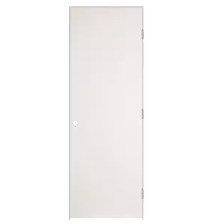 Masonite 30 in. x 80 in. No Panel Left-Handed Primed Composite Hollow Core Single Prehung Interior Door 4-9/16 in. Flat Jamb