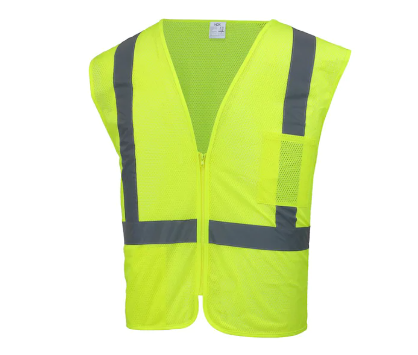 HDX Hi Visibility Lime Green Class 2 Reflective Safety Vest