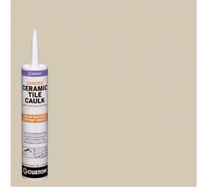 Custom Building Products Polyblend #382 Bone 10.5 oz. Sanded Ceramic Tile Caulk