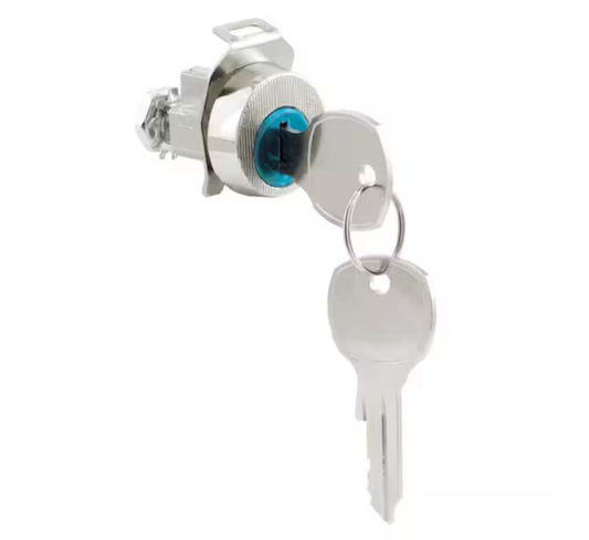 Prime-Line 1 in. Dia Face, Mailbox Lock, No Cams, Diecast Construction, Nickle Plated Finish, Auth-Florence, Opens Clockwise, 90