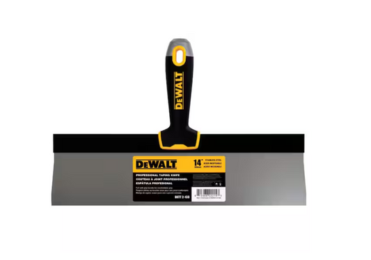 DEWALT 14 in. Stainless Steel Taping Knife with Soft Grip Handle