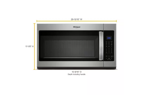 Whirlpool 1.9 cu. ft. Over the Range Microwave in Fingerprint Resistant Stainless Steel with Sensor Cooking