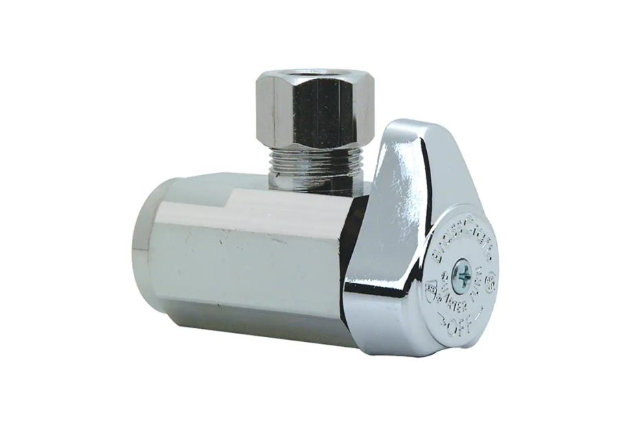 BrassCraft 1/2 in. FIP Inlet x 3/8 in. Compression Outlet 1/4-Turn Angle Valve