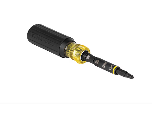 Klein Tools Impact Rated Multi-Bit Screwdriver / Nut Driver, 11-in-1