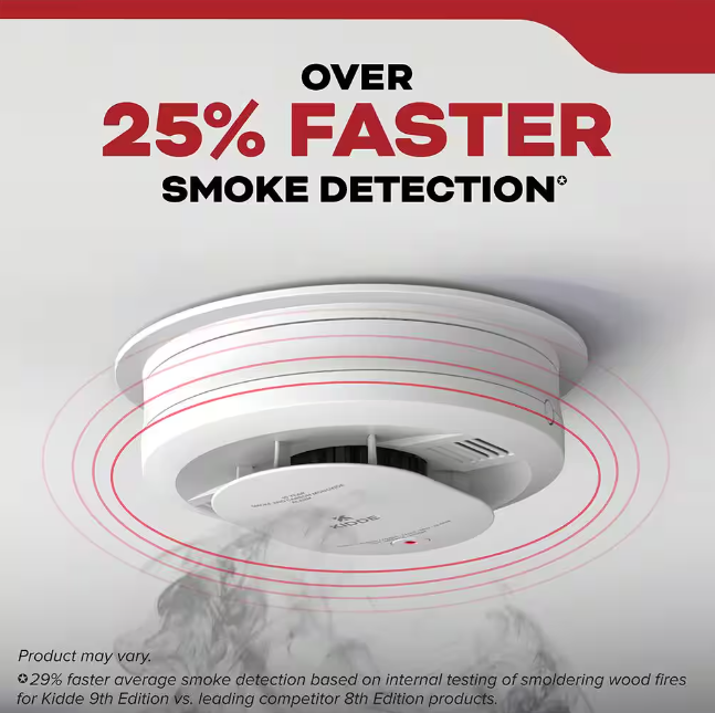 Kidde Hardwired Interconnected Smoke Detector with Photoelectric Sensor 21031482