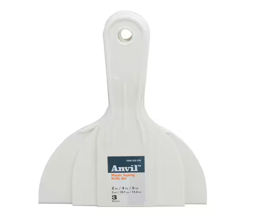 Anvil 2 in. 4 in. and 6 in. Plastic Taping Knife (3-Pack)