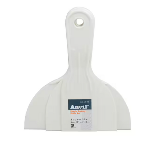 Anvil 2 in. 4 in. and 6 in. Plastic Taping Knife (3-Pack)