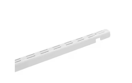 Everbilt 30 in. White Regula Duty Vertical Rail - Shelf Tracks