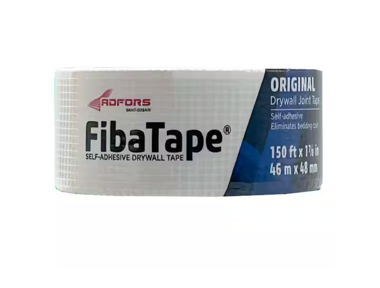 Saint-Gobain ADFORS FibaTape Standard White 1-7/8 in. x 150 ft. Self-Adhesive Mesh Drywall Joint Tape