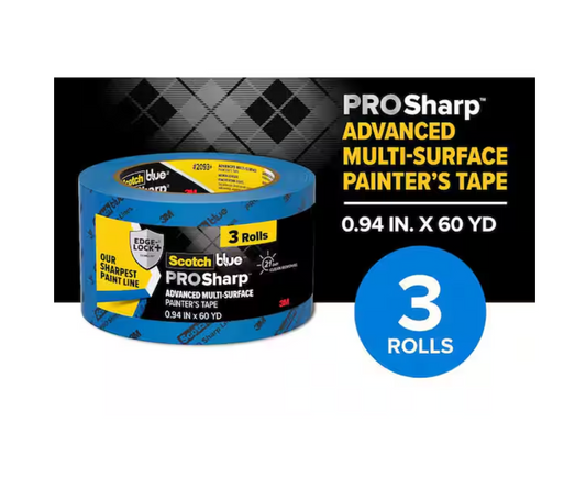3M ScotchBlue 0.94 in. x 60 yds. PROSharp Painter's Tape (3 Rolls)
