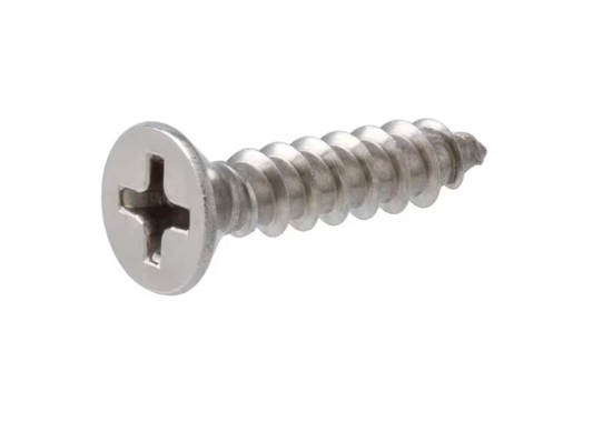 Everbilt #12 x 2 in. Phillips Flat Head Stainless Steel Sheet Metal Screw (15-Pack)