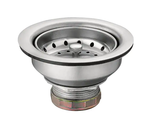 MOEN Stainless Steel 3-1/2" Basket Strainer with Drain Assembly