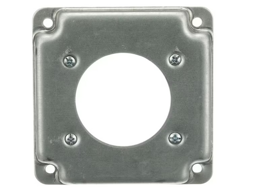 Steel City 1/2 in. Raised 4in. Square Cover For 30 or 50 Amp Receptacle (RS13-10R)