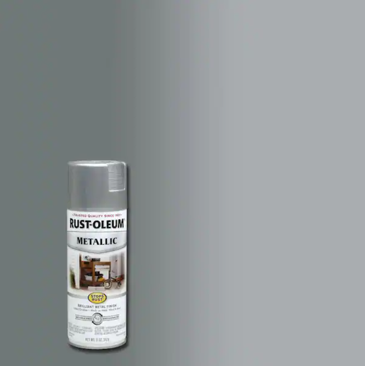 Rust-Oleum Stops Rust 11 oz. Metallic Silver Protective Spray Paint