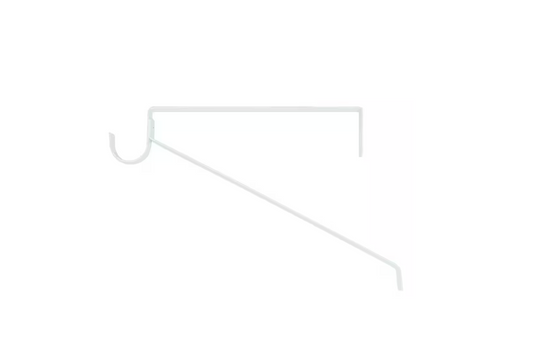Everbilt 12.65 in. L Suitable for 9.8 in. Deep Shelf White Steel Shelf and Rod Bracket