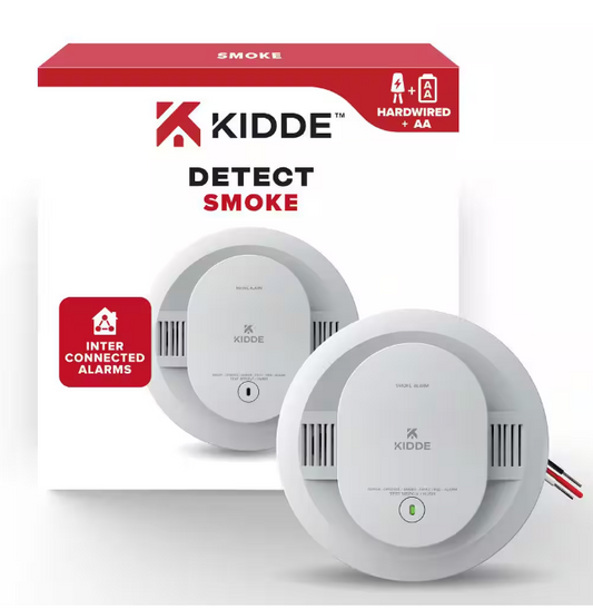 Kidde Hardwired Interconnected Smoke Detector with Photoelectric Sensor 21031482