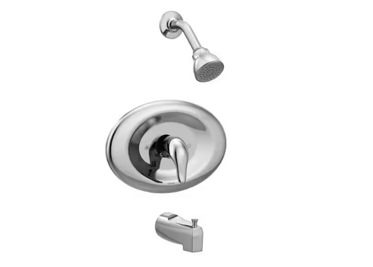 MOEN Chateau Single-Handle 1-Spray Tub and Shower Faucet in Chrome (Valve Included)