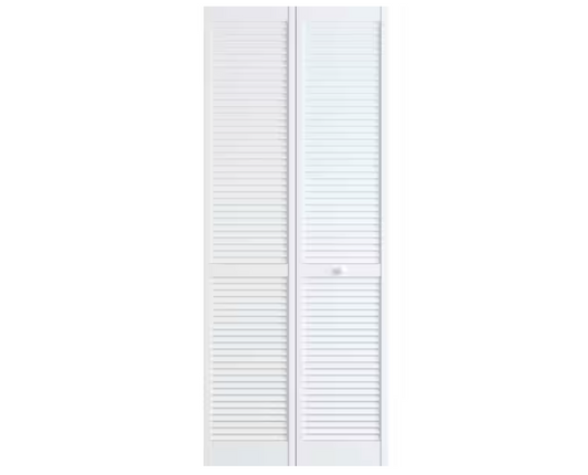 Veranda 24 in. x 80 in. Solid Core White Wood Interior Closet Bi-fold Door