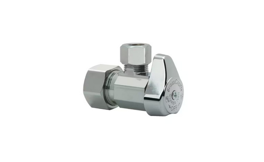 BrassCraft 1/2 in. Compression Inlet x 3/8 in. Compression Outlet 1/4-Turn Angle Valve