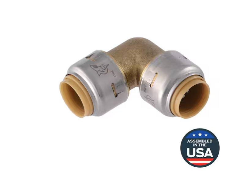 SharkBite Max 1/2 in. Brass 90-Degree Push-to-Connect Elbow Fitting