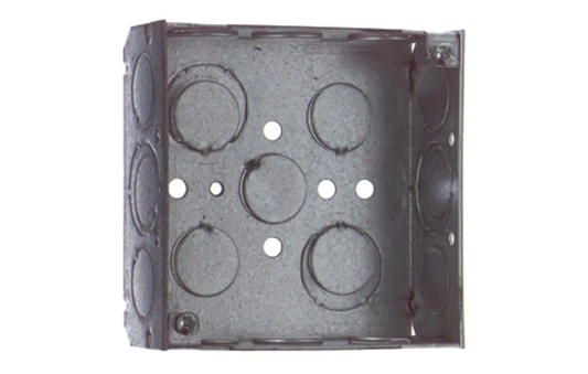 Steel City 4 in. Square Metal Box 1/2 in. and 3/4 in. Knockouts (521511234EW-50R)