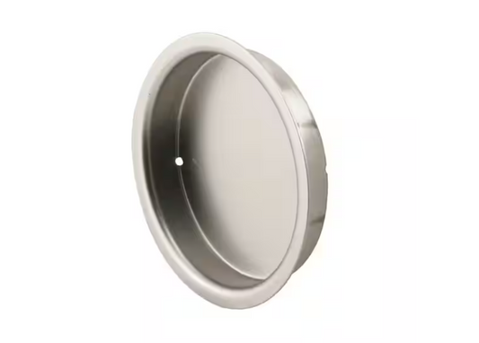 Prime-Line 2-1/8 in., Stamped Steel with Satin Nickel Finish, Finger Pull (2 Pack)