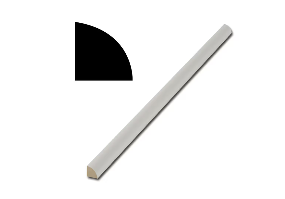 Kelleher 11/16 in. x 11/16 in. MDF Pre-Finished White Quarter Round Molding