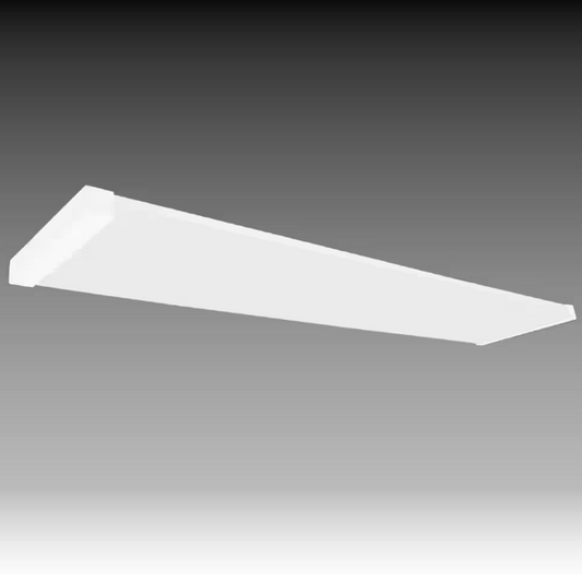 Commercial Electric 4 ft. x 10 in. Modern LED Kitchen Light Flush Mount Ceiling Light 4200LM 46W Adjustable CCT 120V White End Caps Dimmable