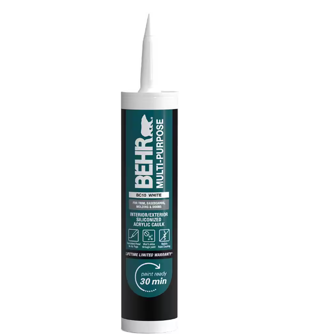 BEHR Multi-Purpose 10.1 fl. oz. White Siliconized Acrylic Latex Caulk