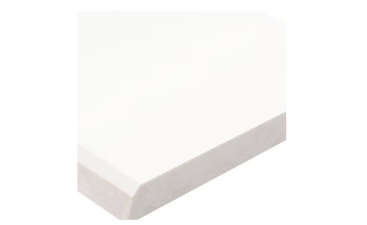 MSI Bright White 6 in. x 37 in. Polished Engineered Marble Single Beveled Threshold Tile Trim (3 lin. ft. /Each)