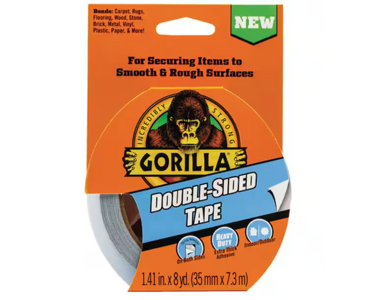 Gorilla 1.41 in. x 8 yds. Double Sided Cloth Tape