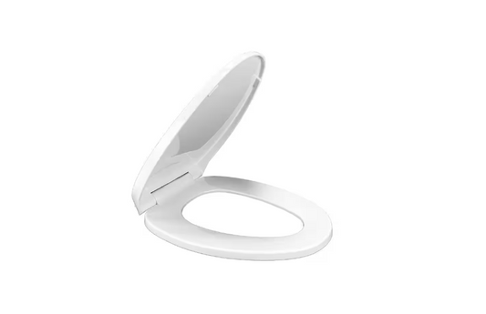 Glacier Bay Elongated Slow Close Closed Toilet Seat in White