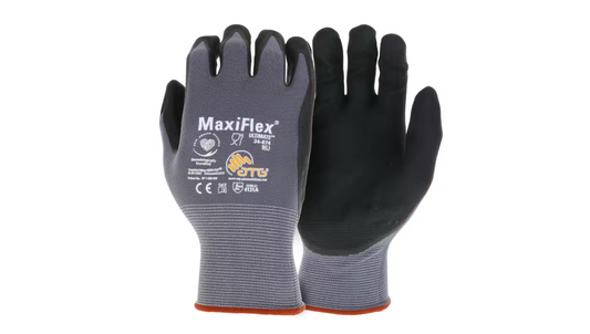 ATG MaxiFlex Ultimate Men's X-Large Gray Nitrile Coated Work Gloves with Touchscreen Capability