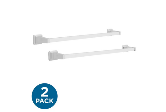 Franklin Brass (2-Pack) Futura 24 in. Wall Mounted Towel Bar Bath Hardware Accessory in Polished Chrome